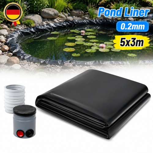 Schwarz hdpe teichfolie - schwarz,